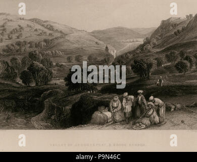 321 Tal der Jehosaphat, &Amp; Bach Kedron - Carne John - 1836 Stockfoto