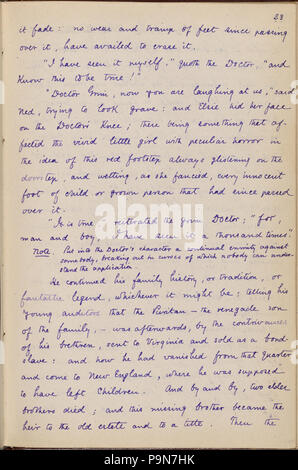 8 (Doctor's Grimshawe Geheimnis). Kapitel 1 - 7 in der Hand von Julian Hawthorne. Undatiert (Nypl b 15823745-5049924) Stockfoto