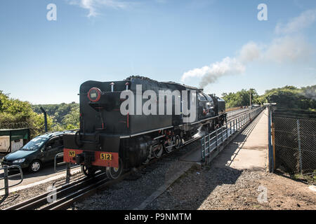 Eine Garratt Dampflokomotive der Victoria Falls Brücke. Simbabwe Stockfoto