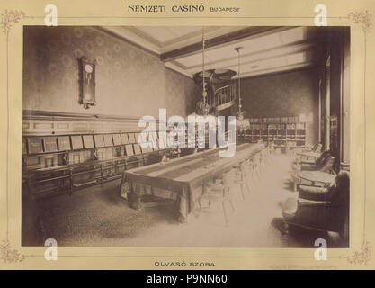 85A Nemzeti Casino (cziráky - palota) olvasószobája. - Budapest, Fortepan 83099 Stockfoto