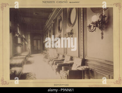 85A Nemzeti Casino (cziráky - palota) dohányzója. - Budapest, Fortepan 83094 Stockfoto