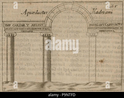 146 Aquaeductus Hadriani - Wheler George - 1682 Stockfoto