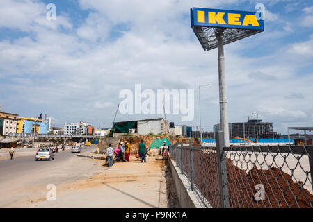 Schwedische Möbel riesen IKEA wird geöffnet, es ist das erste Geschäft in Indien im August 09,2018 in der südlichen Stadt Hyderabad. Es war geplant für Juli zu öffnen Stockfoto