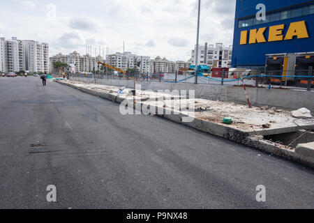 Schwedische Möbel riesen IKEA wird geöffnet, es ist das erste Geschäft in Indien im August 09,2018 in der südlichen Stadt Hyderabad. Es war geplant für Juli zu öffnen Stockfoto