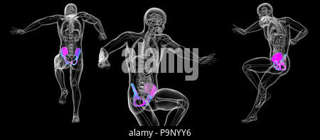 3D Rendering Illustration des Beckens Stockfoto