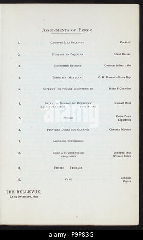 570 ABENDESSEN HONNORING ISAAC N. SOLIS, HENRY GREEN, JOHN DEAN (Durch) hohe BERUFUNGSGERICHT VON PENNSYLVANIA (at) "Das BELLEVUE, PHILDELPHIA (PA)" (HOTEL gehalten ;) (NYPL Hades -271110-4000004524) Stockfoto