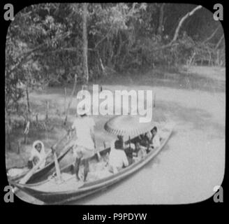 176 Bangkok - Birds Eye View von Familie Boot auf dem Wasser LCCN 2004707842 Stockfoto