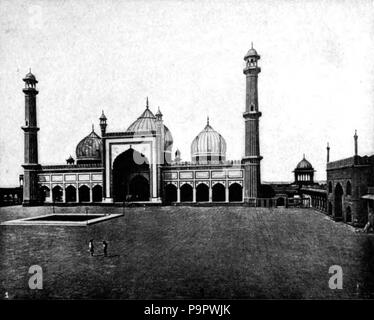 124 Americana 1920 Indien - jumma Musjid-Delhi Stockfoto