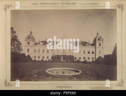 130 Andrássy Tivadar gróf Barokk kastélyának elölnézete. 1895-1899 között. Trebisov. - Fortepan 83488 Stockfoto