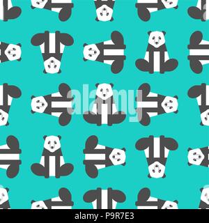 Panda Muster nahtlose. China tragen Hintergrund. Wild animal Vektor ornament Stock Vektor