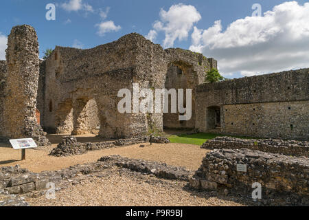 Wolvesley Schloss alias Alte Bishops Palace in Winchester, Hampshire, England - Die Überreste der aus dem 12. Jahrhundert Palast, einst Residenz der Bischöfe von Stockfoto