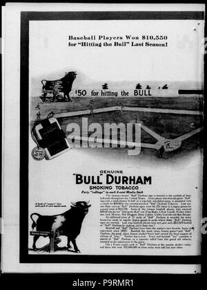 257 Bull Durham Tabak Werbung, Mai 1913 Stockfoto