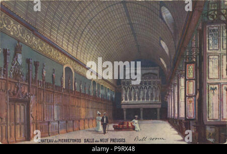 302 Château de Pierrefonds, Salle des Neuf Preuses. (139-10) - Château de Pierrefonds, Salle des Neuf... (NBY) 418477 Stockfoto