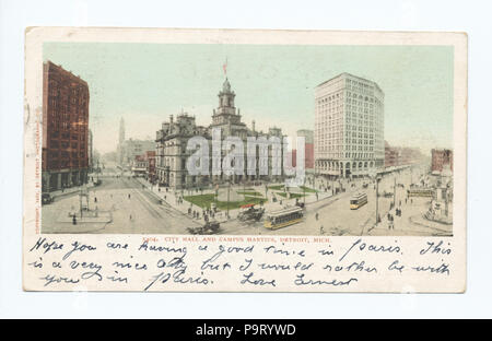 315 Rathaus, Campus Martius, Detroit 23.38.39 (Nypl b 12647398-62113) Stockfoto