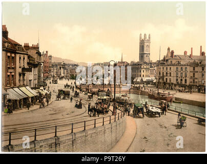 . Englisch: PHOTOCHROM von St. Augustine's Parade, Bristol. Zwischen 1890 und 1905 248 Bristol St Augustine's Parade 1890s Stockfoto