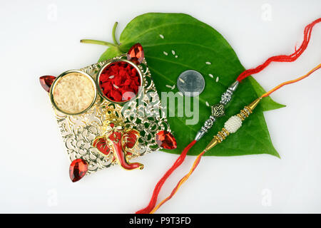 Raksha Bandhan eine indische Festival für Brüder und Schwestern Stockfoto