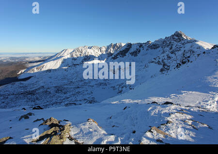 Berglandschaft im Winter. Tatra Kasprowy Wierch Zakopane Polen Stockfoto