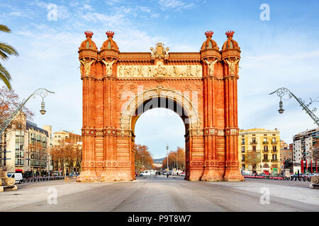 Triumphbogen in Barcelona, Katalonien, Spanien Stockfoto