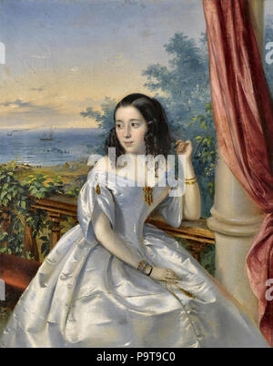 Neff Timoleon Carl-von-Porträt einer Hofdame zu Alexandra Feodorovna Stockfoto