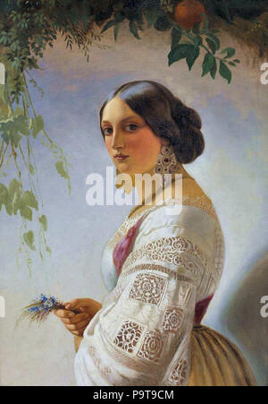 Neff Timoleon Carl-von-Portrait einer jungen Dame Stockfoto