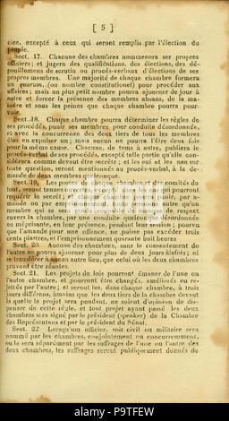 346 Verfassung de L'Etat du Missouri. 1820. S. 05. Übersetzt von F.M. Guyol, gedruckt von Joseph Charless Stockfoto