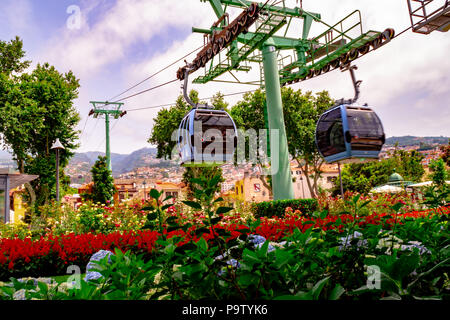 Teleferico do Funchal auf Madeira Stockfoto