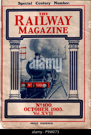 354 Abdeckung (Eisenbahn Magazin, 100, Oktober 1905) Stockfoto