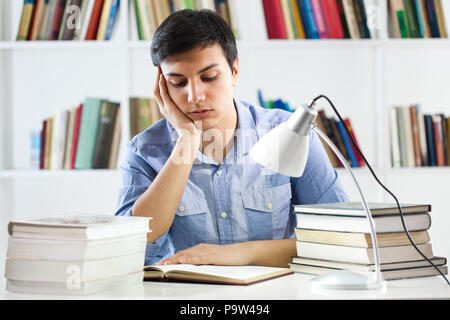 Schüler lernen in der Bibliothek Stockfoto