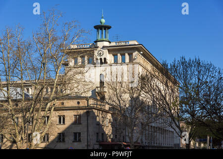 SOFIA, Bulgarien - 1. April 2017: Bau der Bulgarischen Nationalbank in Sofia, Bulgarien Stockfoto