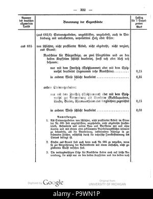 443 Deutsches Reichsgesetzblatt 1911 038 0322 Stockfoto