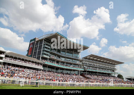 Ein Blick auf die Börsenspekulanten und Ebor steht bei Tag zwei Der John Smith's Cup treffen an der Rennbahn von York. Stockfoto