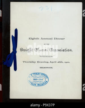 611 achte jährliche Abendessen (von) DWIGHT ALUMNI Association (at) "DELMONICOS, NEW YORK, NY" (REST gehalten ;) (NYPL Hades -273625-467040) Stockfoto