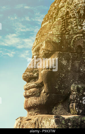 SIEM REAP - Januar 04, 2015: Historische Ruinen von Bayon Tempel in Angkor Komplex in der Nähe von Am 04 Januar, 2015 in Siem Reap, Kambodscha. Stockfoto