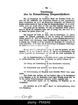 474 Deutsches Reichsgesetzblatt 1917 143 0704 Stockfoto