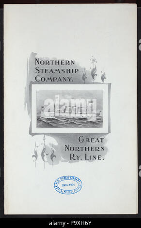 555 Abendessen (Besitz) nördliche Steamship Company - Great Northern RY LINE. (At) an Bord der SS NORTH WEST (SS ;) (NYPL Hades -274206-468481) Stockfoto