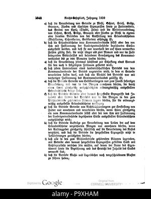 504 Deutsches Reichsgesetzblatt 1920 113 1048 Stockfoto