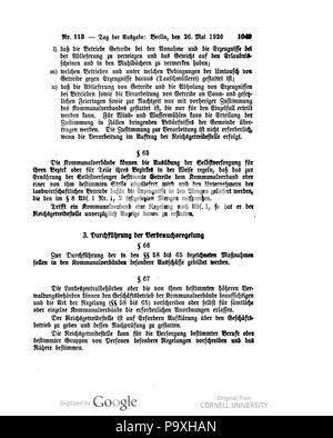 504 Deutsches Reichsgesetzblatt 1920 113 1049 Stockfoto
