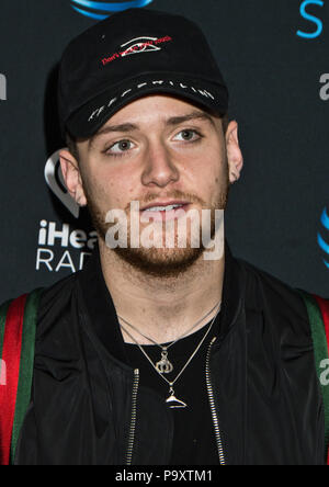 Bala Cynwyd, PA, USA. Mai, 2018. Amerikanische Singer-Songwriter Bazzi Visits Q102 Performance Theater. Stockfoto