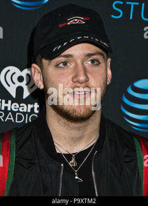 Bala Cynwyd, PA, USA. Mai, 2018. Amerikanische Singer-Songwriter Bazzi Visits Q102 Performance Theater. Stockfoto