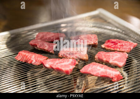 Treaky Schweinefleisch für den gegrillten Schweinebauch, Koreanisches Menü, Korea traditionelle und beliebte Essen, leckeres Essen. Stockfoto