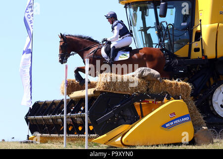 Nicola Wilson Eins, Zwei, viele CIC 3 WKM Barbury Castle 080718 Stockfoto