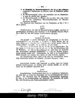 482 Deutsches Reichsgesetzblatt 1918 099 0914 Stockfoto