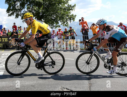 Das Team Sky Geraint Thomas während der ersten Stufe zwölf Der 2018 Tour de France. Stockfoto