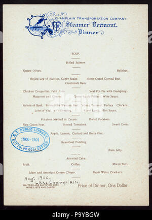 Abendessen (von) CHAMPLAIN TRANSPORT UNTERNEHMEN (at) DAMPFGARER ...