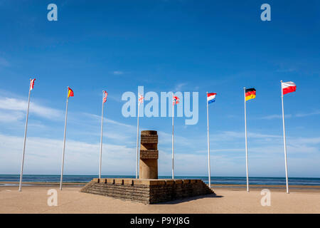 Memorial Skulptur für die gefallenen Helden des 6. Juni 1944 in Juno Beach Normandie Frankreich Stockfoto