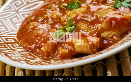 Katla Macher Tel O'Meara, Bengali Fisch Curry Stockfoto