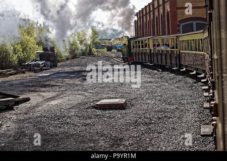 Das Tal von rheidol Railway (Rheilffordd Cwm Rheidol), Aberystwyth, Wales. Lok Nr. 8 - Llywelwyn, 1923 in Swindon gebaut Stockfoto