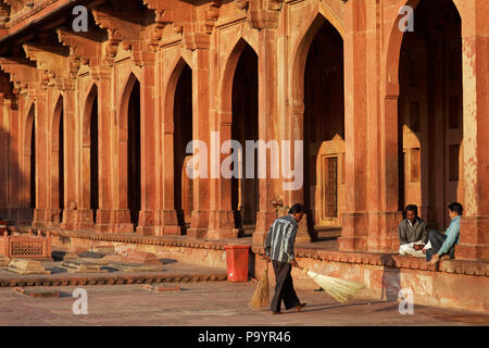 Fatehpur Sikri ist eine Stadt im Bezirk Agra Uttar Pradesh, Indien. Die Stadt selbst war als Hauptstadt des Mughal Reiches 1571 durch Kaiser gegründet Stockfoto