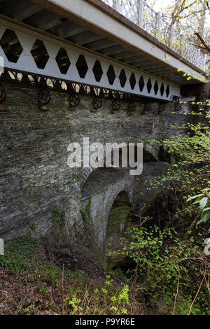 Devil's Bridge, Aberystwyth, Wales, Großbritannien - Die drei Brücken Stockfoto