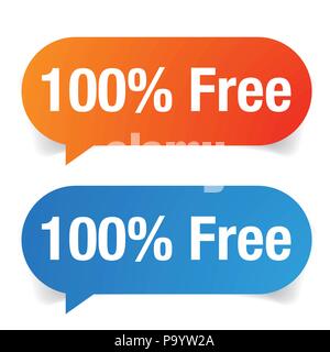 Hundert Prozent frei Vektor Stock Vektor